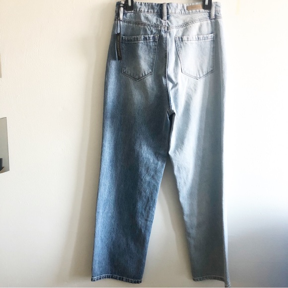 Blank NYC Overlap Baxter Ribcage Straight Jeans Two Tone - Picture 8 of 13
